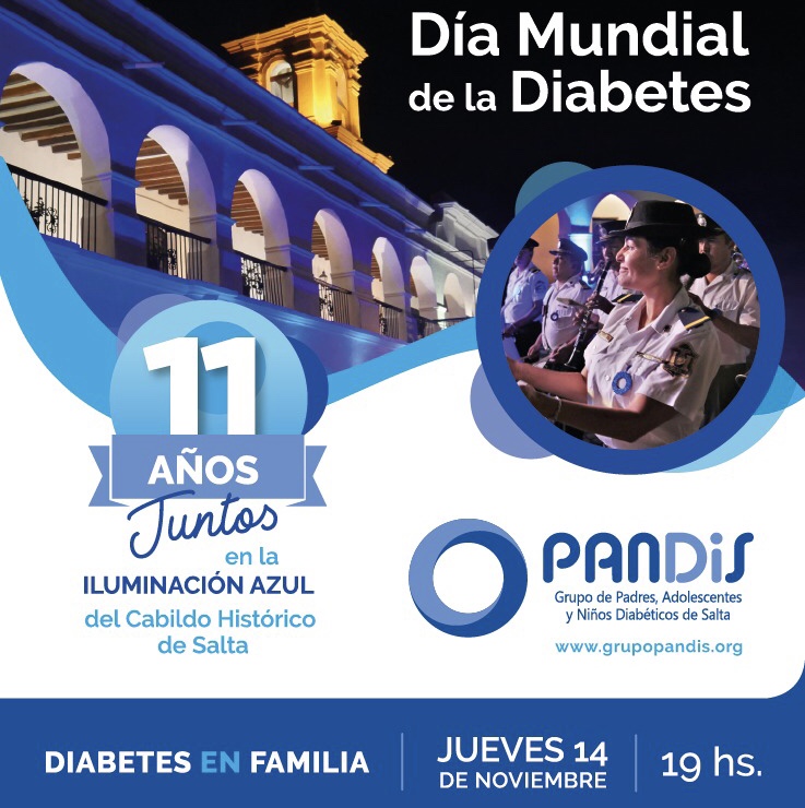 Por el Día Mundial de la Diabetes iluminarán de azul el Cabildo Histórico de Salta