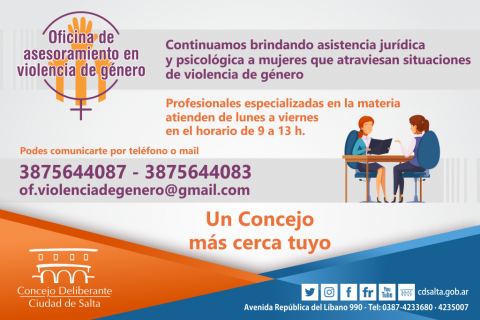 Mujeres en situación de violencia de género pueden recibir asesoramiento telefónico