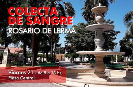 Mañana se hará promoción y colecta de sangre en Rosario de Lerma