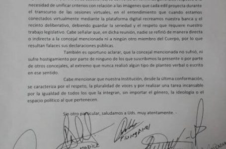 Comunicado Oficial en relación a declaraciones públicas de la concejal Cándela Correa