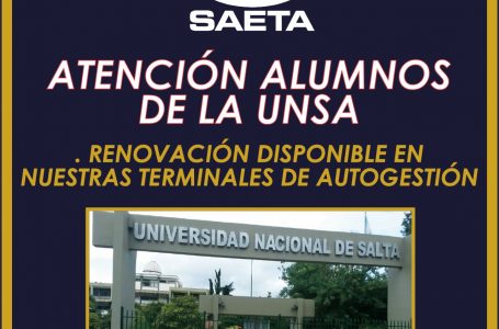 Atención alumnos de la Unsa