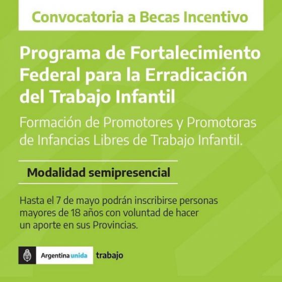 Becas para capacitarse en Infancias Libres de Trabajo Infantil – Salta ...