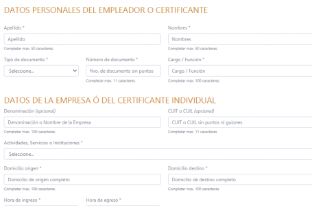 Donde ingresar para tener los Permisos de circulación  en Salta