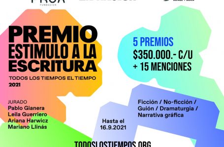Convocatoria a la segunda edición del Premio Estímulo a la Escritura