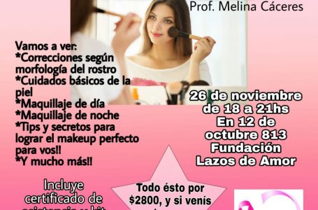 La Fundación Lazos de Amor brindará un curso de automaquillaje