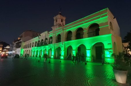 Por el Día Nacional de la Donación de Órganos, el Cabildo se iluminó de verde