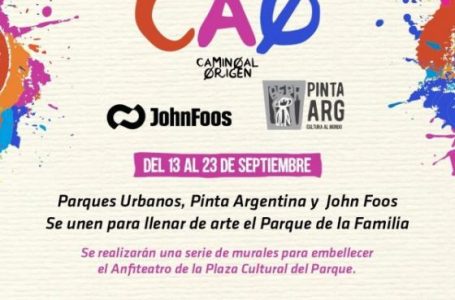 La Fundación Pinta Argentina y John Foos intervienen el anfiteatro del Parque de la Familia