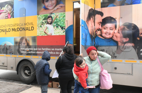 Más de mil consultas pediátricas se asistieron en el móvil de La Casa de Ronald Mc Donald