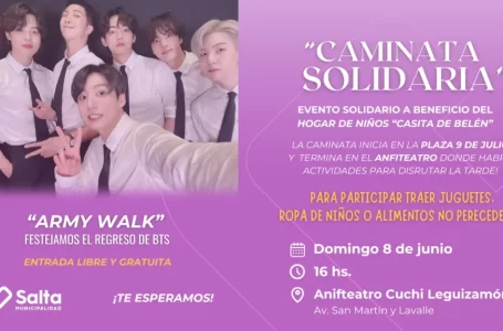 Este domingo se realiza la caminata temática solidaria: “Army Walk”