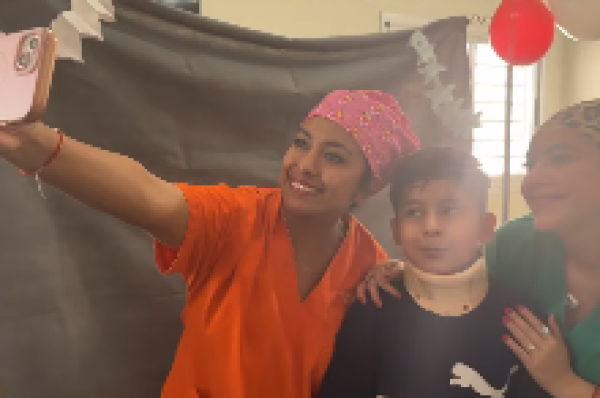 Luego de estar 8 meses internado, Julián volvió a su casa en Animaná