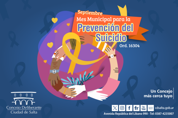 Septiembre es el Mes Municipal para la Prevención del Suicidio