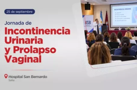 El Hospital San Bernardo realizará una jornada sobre incontinencia urinaria y prolapso vaginal
