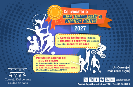 Jóvenes deportistas destacados pueden postularse a las Becas “Eduardo Chañe” que otorga el CD
