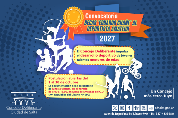 Jóvenes deportistas destacados pueden postularse a las Becas “Eduardo Chañe” que otorga el CD
